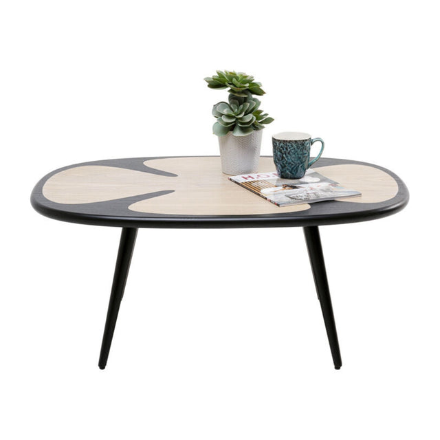 Coffee Table Petal Nature Black 90x60cm