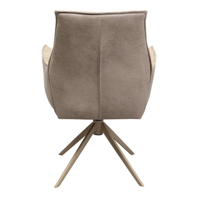 Swivel Chair with Armrest Liverpool Greige
