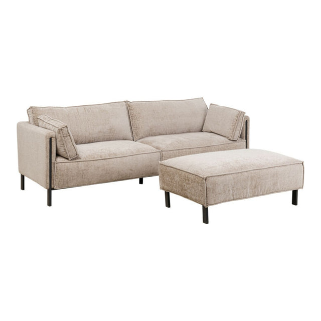 Sofa 3-Seater Victor Beige 233cm