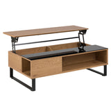 Azalea coffee table black glass top