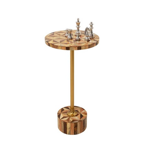 Side Table Domero Geo Brown 25cm
