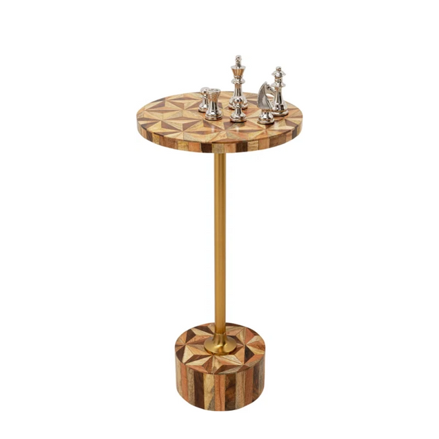 Side Table Domero Geo Brown 25cm