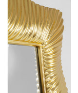 Wall Mirror Wavy Brass 94x124cm KARE