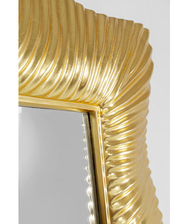 Wall Mirror Wavy Brass 94x124cm KARE