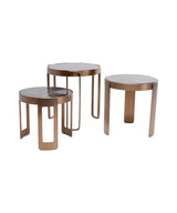 Coffee Table Perelli Brass Set of 3