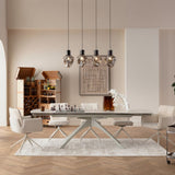 Extension Table Lana Greige 180(40+40)x90cm