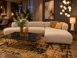 Corner Sofa Bow Right Cream