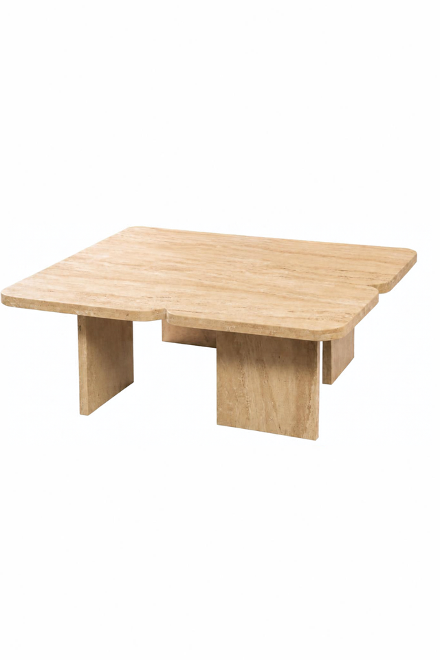 Travertine Bela 4-Leg Coffee Table