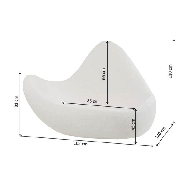 Armchair Glow Wave XXL Cream 164cm