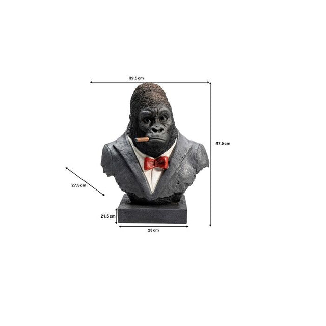 Deco Object Smoking Gorilla 48cm