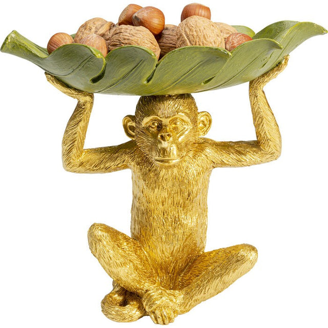 Deco Bowl Banana Leaf Monkey 14x24cm