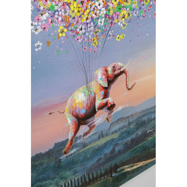 Canvas Picture Flying Elephant At Night KARE