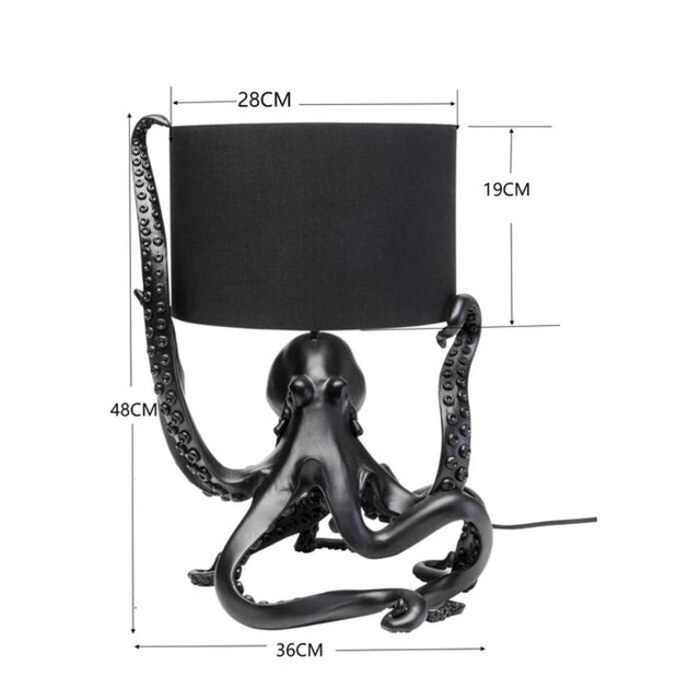 Table Lamp Octopus Black 48cm