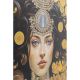 Glass Picture Art Nouveau Lady 3D