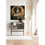 Glass Picture Art Nouveau Lady 3D