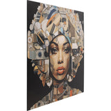 Glass Picture 3D Art Geo Women