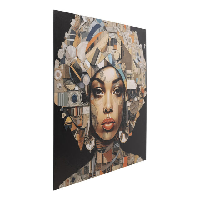 Glass Picture 3D Art Geo Women 120x120cm