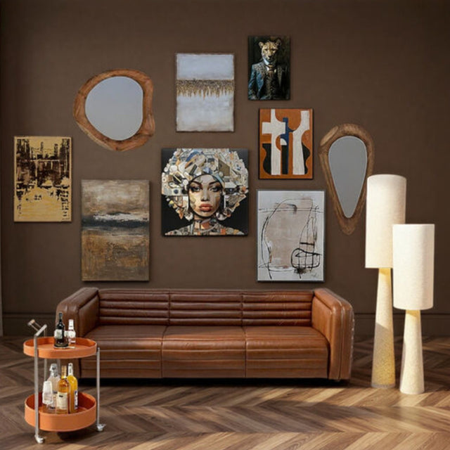 Glass Picture 3D Art Geo Women 120x120cm