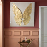 Wall Decoration Wings Gold White 120cm KARE
