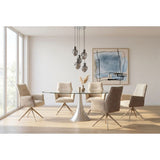 Swivel Chair with Armrest Liverpool Greige