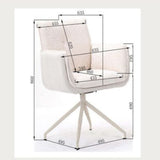 Swivel Arm Chair Hilla White