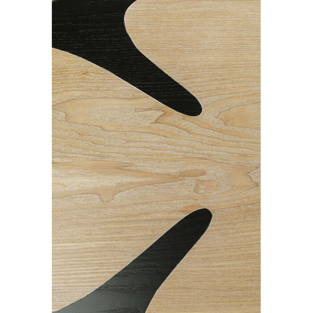 Coffee Table Petal Nature Black 90x60cm