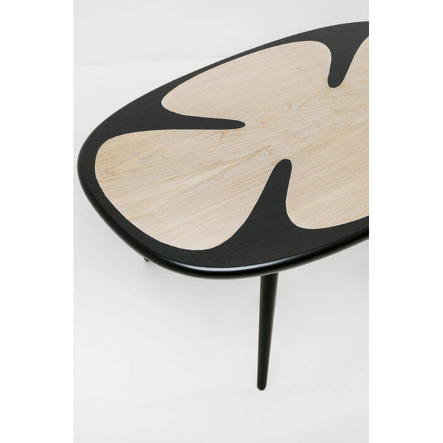 Coffee Table Petal Nature Black 90x60cm