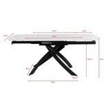 Extension Table Twist Black 120(30+30)