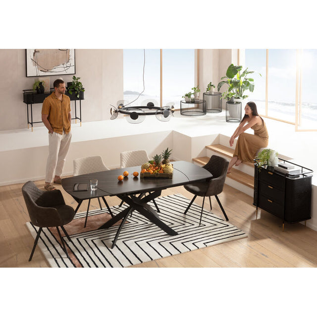 Extension Table Twist Black 120(30+30)