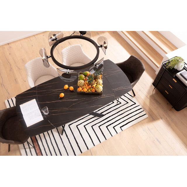 Extension Table Twist Black 120(30+30)