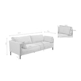 Sofa 3-Seater Victor Beige 233cm