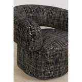 Swivel Armchair Maye Bow Grey