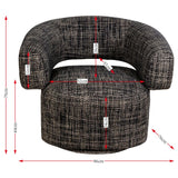 Swivel Armchair Maye Bow Grey