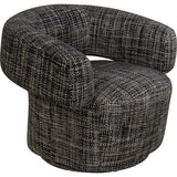 Swivel Armchair Maye Bow Grey