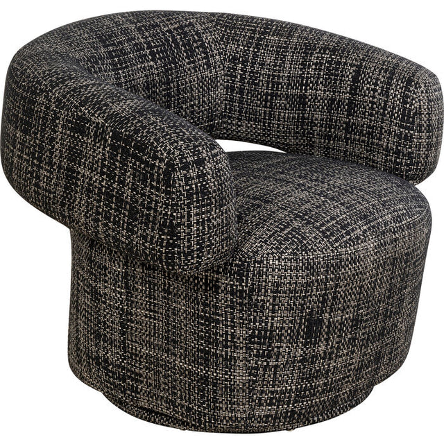 Swivel Armchair Maye Bow Grey