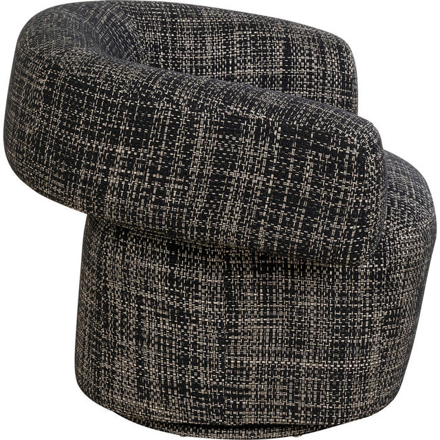 Swivel Armchair Maye Bow Grey
