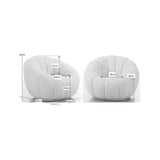 Swivel Armchair Peppo Bloom White