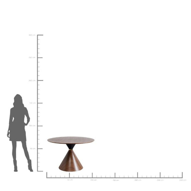 Table Cono Walnut 120cm