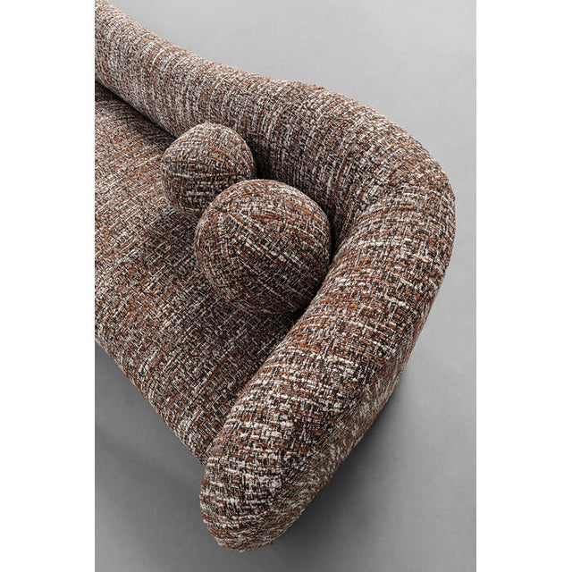 Sofa 3-Seater Livia Melange Brown