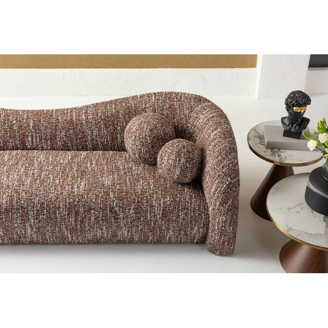 Sofa 3-Seater Livia Melange Brown