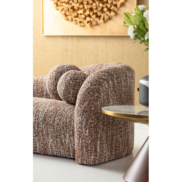 Sofa 3-Seater Livia Melange Brown