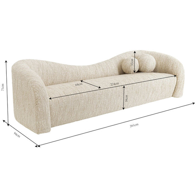 Sofa Livia Melange Cream