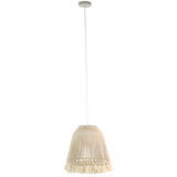 Pendant Light Tassels Cotton White