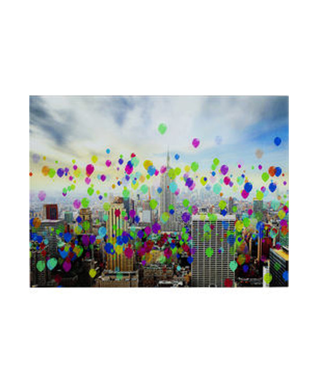 Picture Glass Colourful Balloons 80x60cm KARE