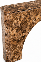 Brown Emperador Console Table