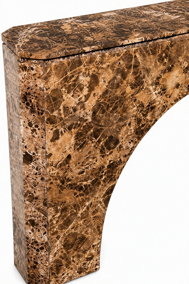 Brown Emperador Console Table