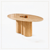 Travertine Organic Dining Table
