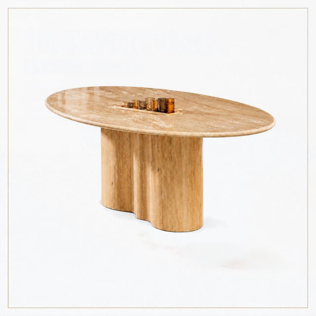 Travertine Organic Dining Table