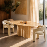 Travertine Organic Dining Table