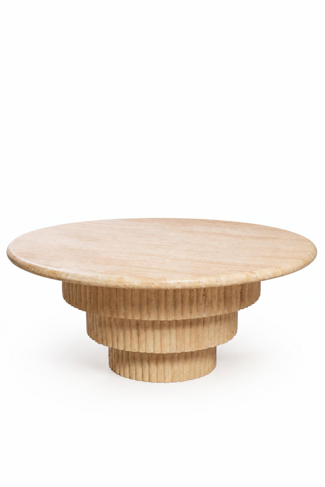 Travertine Round Ring Coffee Table